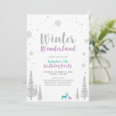 Paarse en Blauwgroen winterWonderland Kinderen van Kaart