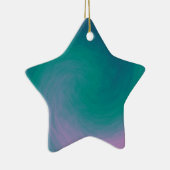 Paarse en Blauwgroen Zwirl Star Ornament (Rechts)