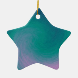 Paarse en Blauwgroen Zwirl Star Ornament