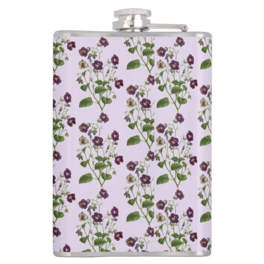  paarse en bloemkolen met initiaal heupfles (Achterkant)