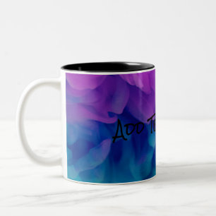 Paarse en Blue Digital Smoke Tweekleurige Koffiemok