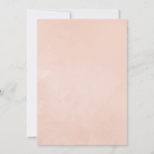 Paarse en Blush Bloemen Bruiloft Kaart (Achterkant)