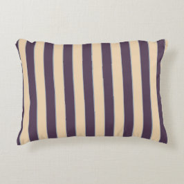 Paarse en blush roze lijn strepen patroon accent kussen