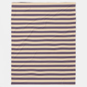 Paarse en blush roze lijn strepen patroon fleece deken (Voorkant)