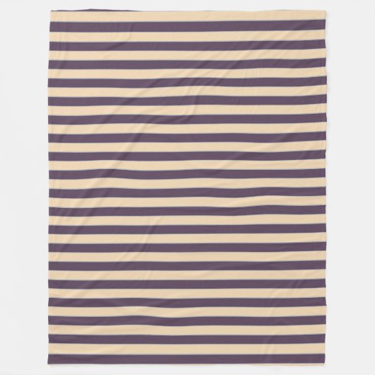 Paarse en blush roze lijn strepen patroon fleece deken (Voorkant)