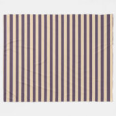Paarse en blush roze lijn strepen patroon fleece deken (Voorkant (Horizontaal))