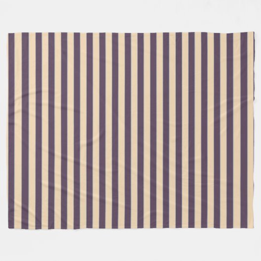 Paarse en blush roze lijn strepen patroon fleece deken (Voorkant (Horizontaal))