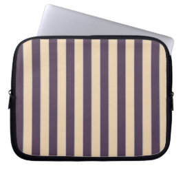 Paarse en blush roze lijn strepen patroon laptop sleeve
