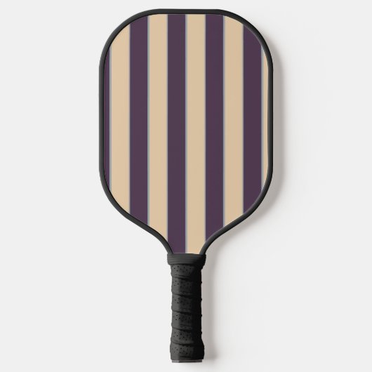 Paarse en blush roze lijn strepen patroon pickleball paddle (Voorkant)