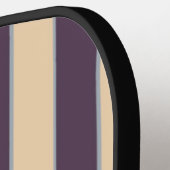 Paarse en blush roze lijn strepen patroon pickleball paddle (Links Detail)