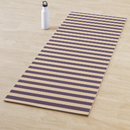 Paarse en blush roze lijn strepen patroon yogamat