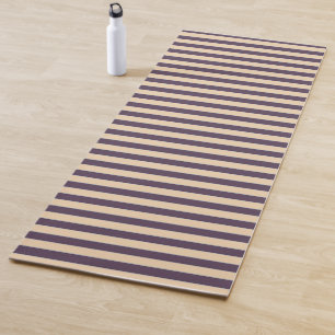 Paarse en blush roze lijn strepen patroon yogamat