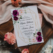 Paarse en Blush roze roze finale Kaart