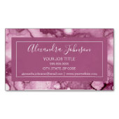 Paarse en Bourgogne Waterverf was meisje Magnetisch Visitekaartje (Voorkant)