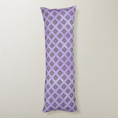 Paarse en Bronze Diamond Burst Pattern Lichaamskussen (Achterkant (Verticaal))