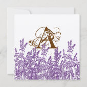 Paarse en Broon wilde ventilator Bewaar de datum Save The Date (Achterkant)