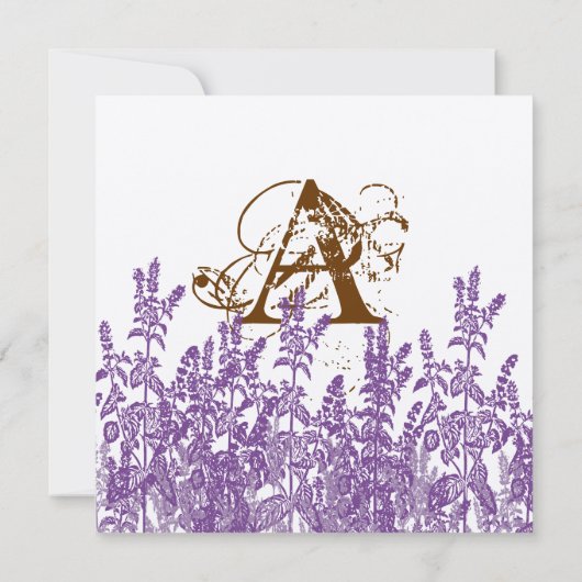 Paarse en Broon wilde ventilator Bewaar de datum Save The Date (Achterkant)