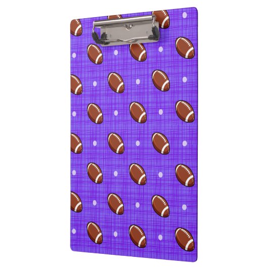 Paarse en Bruine Football Patroon Klembord (Links)