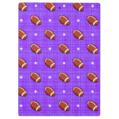 Paarse en Bruine Football Patroon Klembord (Achterkant)