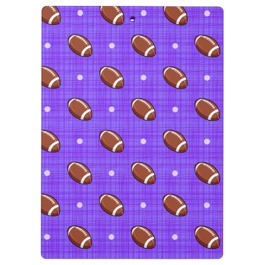 Paarse en Bruine Football Patroon Klembord (Achterkant)