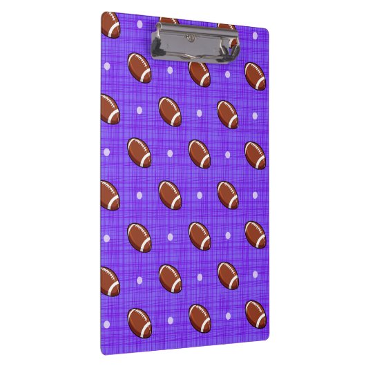 Paarse en Bruine Football Patroon Klembord (Rechts)