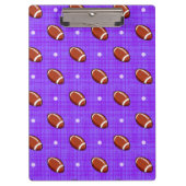 Paarse en Bruine Football Patroon Klembord (Voorkant)