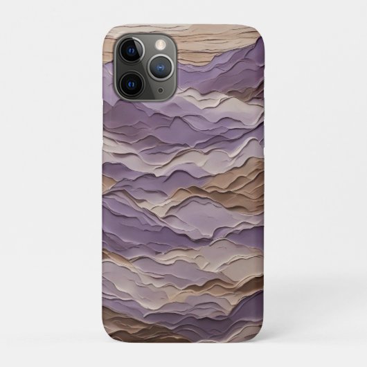 Paarse en bruine Mystic Mountain Case-Mate iPhone Case (Achterkant)