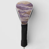 Paarse en bruine Mystic Mountain Golfheadcover (Voorkant)