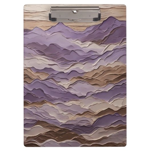 Paarse en bruine Mystic Mountain Klembord (Voorkant)