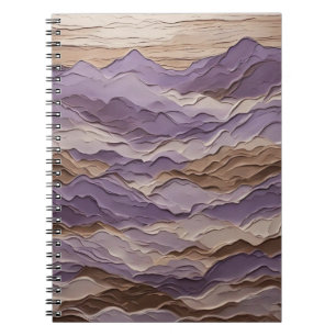 Paarse en bruine Mystic Mountain Notitieboek