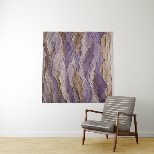 Paarse en bruine Mystic Mountain Wandkleed (In Situ (horizontaal))
