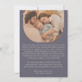 Paarse en Cream Modern Arch Foto Kerstmis Feestdagenkaart (Achterkant)