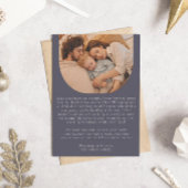 Paarse en Cream Modern Arch Foto Kerstmis Feestdagenkaart