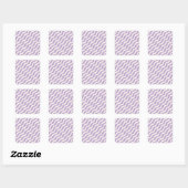 Paarse en Cream Wavy Lines Psychedelic Stripes Vierkante Sticker (Vel)