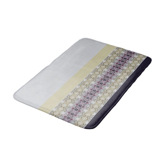 Paarse en crème badmat (Gekanteld)