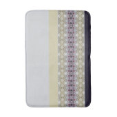 Paarse en crème badmat (Voorkant Verticaal)