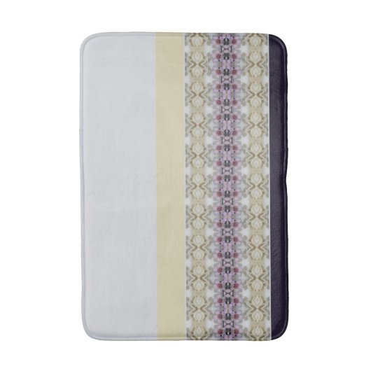 Paarse en crème badmat (Voorkant Verticaal)