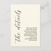 Paarse en Crème Bloemen Bordered Wedding Informatiekaartje (Voorkant)