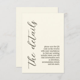 Paarse en Crème Bloemen Bordered Wedding Informatiekaartje