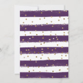 Paarse en Crème Spring Flowers Lijst Sweet 16 Kaart (Achterkant)