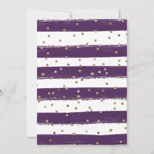 Paarse en Crème Spring Flowers Lijst Sweet 16 Kaart (Achterkant)