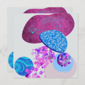 Paarse en cyaan moderne vormen (Voorkant / Achterkant)