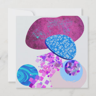 Paarse en cyaan moderne vormen