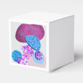 Paarse en cyaan moderne vormen bedankdoosjes (Voorkant Zijde)