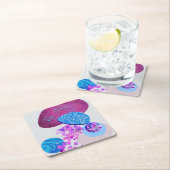 Paarse en cyaan moderne vormen kartonnen onderzetters (Insitu)