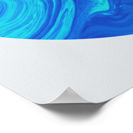 Paarse en cyaan moderne vormen poster (Hoek)