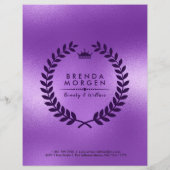 Paarse en diepPaarse Laurel Wreath Flyer (Achterkant)