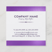 Paarse en diepPaarse Laurel Wreath Vierkante Visitekaartje (Achterkant)