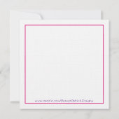 Paarse en donkerroze bridal Shower Invitation - Te Kaart (Achterkant)