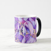 Paarse en faux goudbloem Mok (Voorkant rechts)